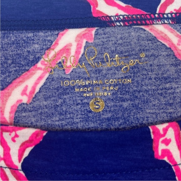Lilly Pulitzer ALIDA TOP Santorini Blue Deep Dive S - Picture 7 of 9